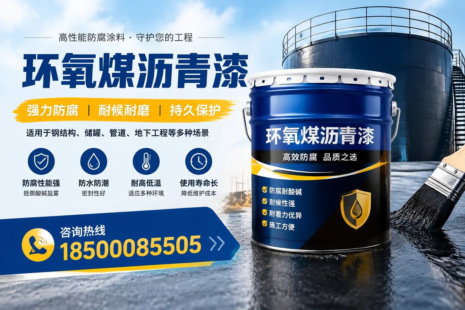 环氧煤沥青漆在工业中的应用,铁岭企业的选择
